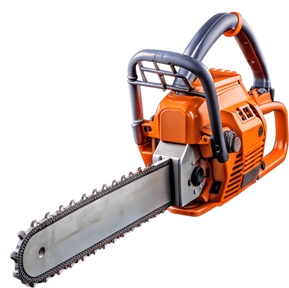 Chainsaw maintenance and repair workbench setup